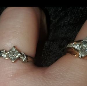 Solid 14K Beautiful Diamond ring engagement wedding anniversary yellow gold